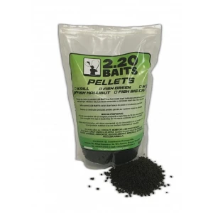 Micropelete 220Baits Black Hallibut 2mm, 800g Micropelete 220Baits Black Hallibut 2mm, 800g