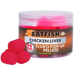 Pelete DYNAMITE BAITS, Catfish Chicken Liver Fluro Pop-Up, 22mm Pelete DYNAMITE BAITS, Catfish Chicken Liver Fluro Pop-Up, 22mm