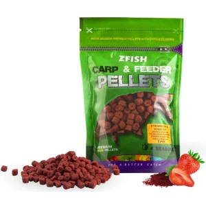 Pelete Zfish Carp & Feeder Hook Pellets, Flavour Strawberry Robin Red, 8mm, 200g Pelete Zfish Carp & Feeder Hook Pellets, Flavour Strawberry Robin Red, 8mm, 200g