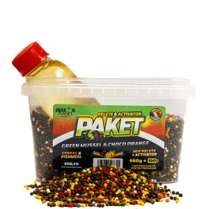 Paket Mix SENZOR Pelete Feeder 2mm, 660g + Activator Green Mussel & Choco Orange 100ml