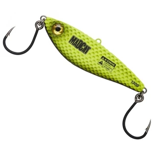 Pilker MADCAT Vertical Jig Vibratix, Fluo Yellow Uv, 90g, 10cm, 1buc/pac