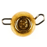Jig Ball Cheburashka  Lucky John Tungsten  Gold, 3g, 3buc/pac
