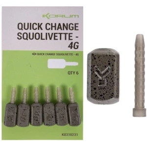 Plumbi Cu Schimbare Rapida Korum Quick Change Squolivettes, 6g, 6buc/pac Plumbi Cu Schimbare Rapida Korum Quick Change Squolivettes, 6g, 6buc/pac