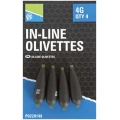 Plumbi Preston Inline Olivettes, 1.25g, 5buc/pac Plumbi Preston Inline Olivettes, 1.25g, 5buc/pac