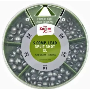 Set Plumbi CARP ZOOM 5 Compartimente Lead Split Shot XL, 120g