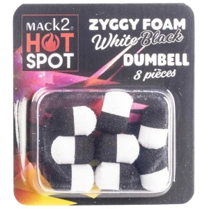 Dumbell MACK2 Ziggy Foam Dumbell Two Tone, Alb-Negru, 12mm, 8buc/pac Dumbell MACK2 Ziggy Foam Dumbell Two Tone, Alb-Negru, 12mm, 8buc/pac