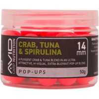 Pop Up AVID Pop-Ups, Crab Tuna & Spirulina Pink, 14mm, 50g