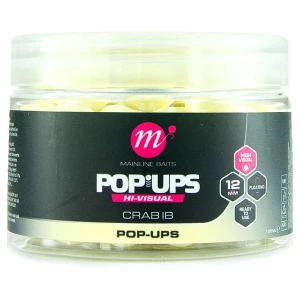 Pop Up MAINLINE Hi-Visual Baits, Fluo Yellow, Crab IB, 12mm, 250ml