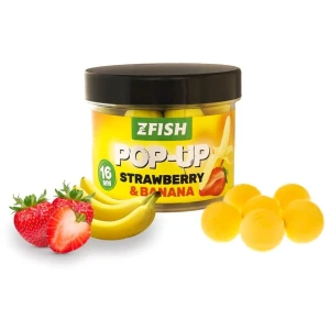 Pop Up Zfish Floating Boilies, Strawberry & Banana, 16mm, 50g Pop Up Zfish Floating Boilies, Strawberry & Banana, 16mm, 50g