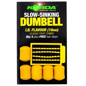 Pelete Artificiale KORDA Slow Sinking Dumbell, IB, Yellow, 8mm, 10buc/pac Pelete Artificiale KORDA Slow Sinking Dumbell, IB, Yellow, 8mm, 10buc/pac