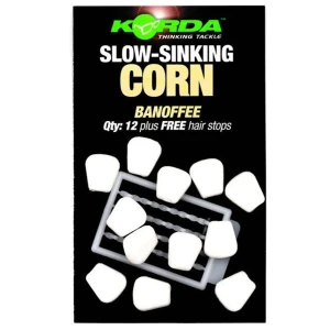 Porumb Artificial KORDA Slow Sinking Corn, Banoffee, White, 12buc/pac