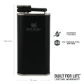 Butelca Stanley The Easy Fill Wide Mouth Flask Stanley Matte Black Pebble 0.24l  Butelca Stanley The Easy Fill Wide Mouth Flask Stanley Matte Black Pebble 0.24l