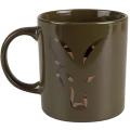 Cana Fox Green & Camo Head  Ceramic Mug 350ml