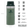Cana Termoizolanta STANLEY The Trigger-Action Travel Mug 0.47L / 16oz, Hammertone Green