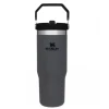 Cana Termoizolanta cu pai STANLEY The IceFlow Flip Straw Tumbler Charcoal 0.89L / 30oz  Cana Termoizolanta cu pai STANLEY The IceFlow Flip Straw Tumbler Charcoal 0.89L / 30oz