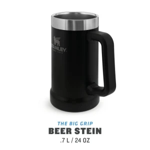 Halba Stanley The Big Grip Beer Stein Matte Black Pebble 0.47L  Halba Stanley The Big Grip Beer Stein Matte Black Pebble 0.47L