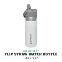 Sticla Apa Stanley The Iceflo Flip Straw Water Bottle Polar 0.65l 