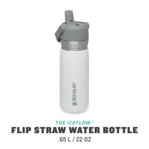 Sticla Apa Stanley The IceFlo Flip Straw Water Bottle Polar 0.65L  Sticla Apa Stanley The IceFlo Flip Straw Water Bottle Polar 0.65L