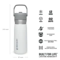 Sticla Apa Stanley The IceFlo Flip Straw Water Bottle Polar 0.65L  Sticla Apa Stanley The IceFlo Flip Straw Water Bottle Polar 0.65L