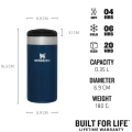 Sticla Termoizolanta STANLEY The AeroLight Transit Mug 0.35L / 12oz, Royal Blue Metallic