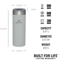 Sticla Termoizolanta STANLEY The AeroLight Transit Mug 0.47L / 16oz, Fog Metallic Sticla Termoizolanta STANLEY The AeroLight Transit Mug 0.47L / 16oz, Fog Metallic