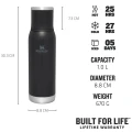 Termos STANLEY The Adventure To-Go Bottle 1.0L / 1.1 QT, Black Termos STANLEY The Adventure To-Go Bottle 1.0L / 1.1 QT, Black
