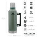 Termos STANLEY The Legendary Classic Bottle 2.3L / 2.5QT, Hammertone Green Termos STANLEY The Legendary Classic Bottle 2.3L / 2.5QT, Hammertone Green