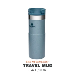 Termos STANLEY The NeverLeak Travel Mug Hammertone Ice 0.47L 