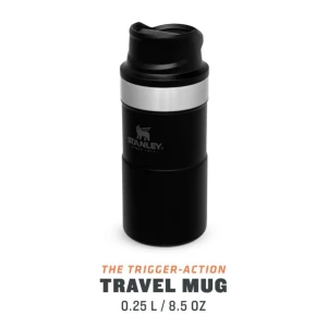 Termos STANLEY The Trigger Action Travel Mug Matte Black Pebble 0.25L 