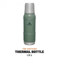 Termos Stanley Artisan Thermal Bottle, Hammertone Green, 1l Termos Stanley Artisan Thermal Bottle, Hammertone Green, 1l