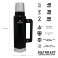 Termos Stanley The Legendary Classic Bottle Large Matte Black Pebble 1.4 l  Termos Stanley The Legendary Classic Bottle Large Matte Black Pebble 1.4 l