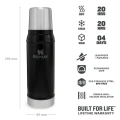 Termos Stanley The Legendary Classic Bottle Small Matte Black Pebble 0.75L Termos Stanley The Legendary Classic Bottle Small Matte Black Pebble 0.75L