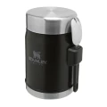 Termos mancare cu tacam Stanley The Legendary Food Jar + Spork Matte Black Pebble 0.4 l 