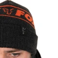 Caciula Fox Collection Beanie Hat Black & Orange  Caciula Fox Collection Beanie Hat Black & Orange