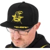 Sapca Black Cat Flat Peak Cap, Black