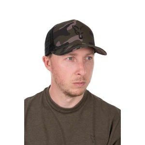 Sapca FOX Black Camo Trucker Cap, Marime Universala Sapca FOX Black Camo Trucker Cap, Marime Universala
