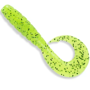 Grub FISHUP Mighty Grub 10cm, Chartreuse Black, 7buc/pac