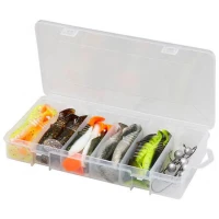 Kit Spinning Shad + Jig + Cutie Savage Gear Cannibal, Mixed Colors, 8cm/10cm, Model L, 36buc accesorii/cutie Kit Spinning Shad + Jig + Cutie Savage Gear Cannibal, Mixed Colors, 8cm/10cm, Model L, 36buc accesorii/cutie