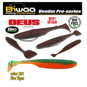 SHAD Biwaa DEUS 10cm 201 Fire Tiger 7buc/plic SHAD Biwaa DEUS 10cm 201 Fire Tiger 7buc/plic