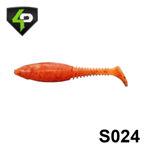 Shad 4Predators Tengu Shad 8.5CM S024 Orange Red 5buc/plic Shad 4Predators Tengu Shad 8.5CM S024 Orange Red 5buc/plic