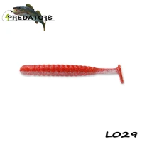 Shad 4predators Worm Shad Laminat 8cm Culoare L029 Silver Blood 6buc/plic