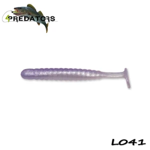 Shad 4Predators Worm Shad Laminat 8cm culoare L041 Albino Fish 6buc/plic