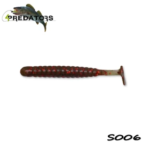 Shad 4Predators Worm Shad Laminat 8cm culoare S006 Motoroil Red 6buc/plic Shad 4Predators Worm Shad Laminat 8cm culoare S006 Motoroil Red 6buc/plic
