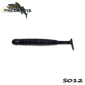 Shad 4Predators Worm Shad Laminat 8cm culoare S012 Dirty Earthworm 6buc/plic