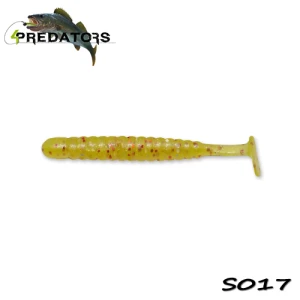 Shad 4Predators Worm Shad Laminat 8cm culoare S017 Brass Red 6buc/plic