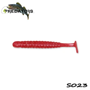 Shad 4Predators Worm Shad Laminat 8cm culoare S023 Red Candy 6buc/plic