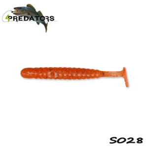 Shad 4Predators Worm Shad Laminat 8cm culoare S028 Magic Carrot 6buc/plic