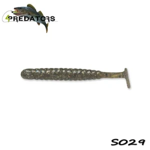 Shad 4Predators Worm Shad Laminat 8cm culoare S029 Olive Hunter 6buc/plic