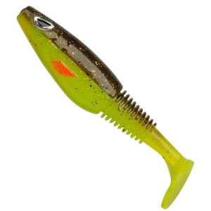 Shad BERKLEY Sick Swimmer, Brown Chartreuse, 12cm, 32buc/pac