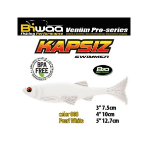 Shad Biwaa Kapsiz 10cm, culoare 008 Pearl White Shad Biwaa Kapsiz 10cm, culoare 008 Pearl White
